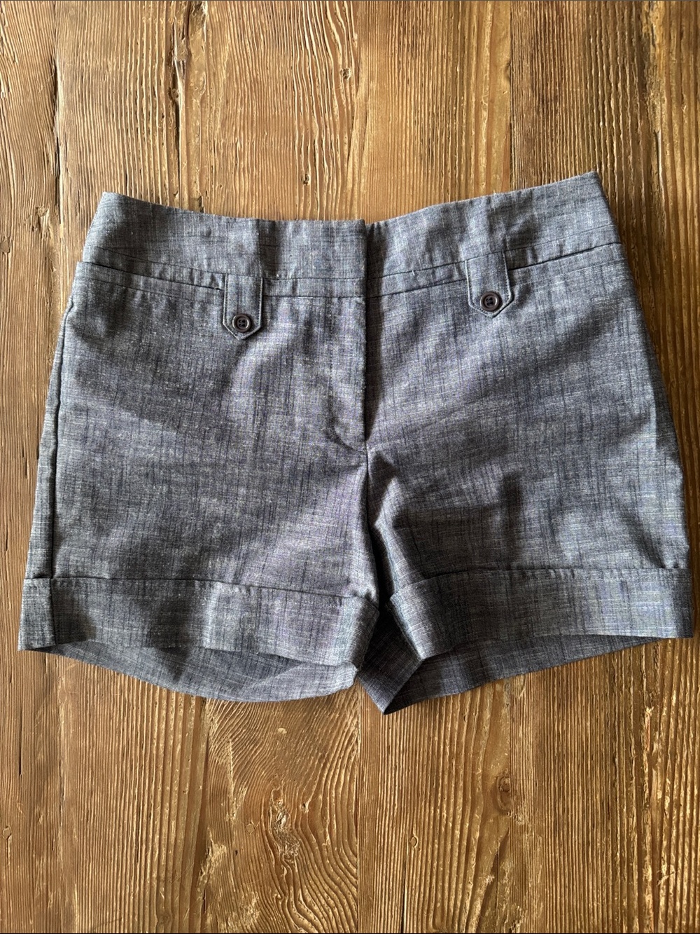 Courtenay Gray High-Waist Tailored Cuffed Shorts
